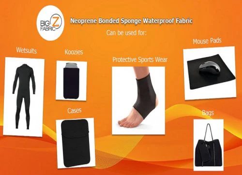 Neoprene Bonded Sponge Waterproof Wetsuit Fabric / 3mm White / Sold By The Foot - Image 2