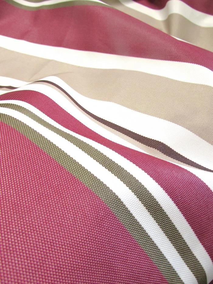 Oxford Stripe Outdoor Canvas Waterproof Fabric / Green / Sold By The Yard - Image 3