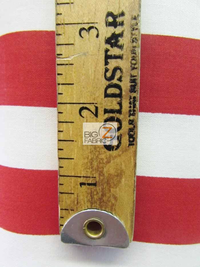 Poly Cotton 2 Inch Stripe Fabric / Navy/White / 50 Yard Bolt - Image 2