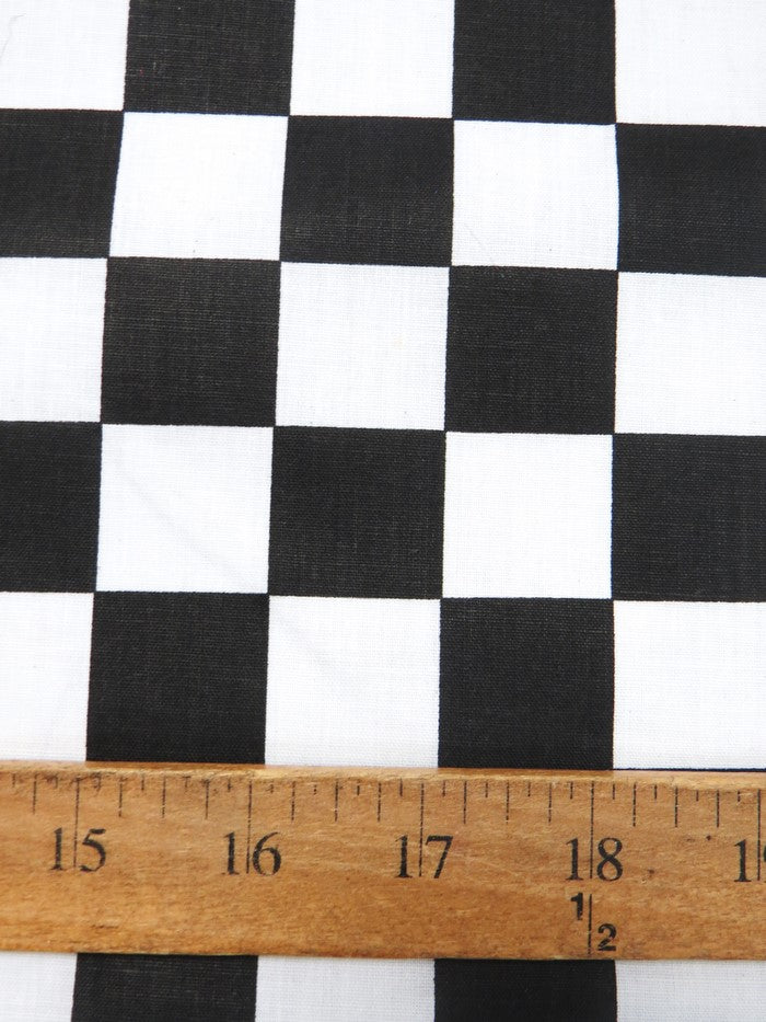 Poly Cotton Printed Fabric Square Checkered / Pink/White / Sold By The Yard - Image 3