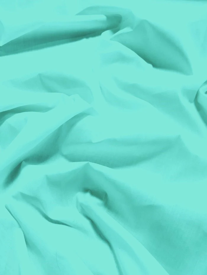 Poly Cotton Solid Fabric / Aqua / 30 Yard Bolt