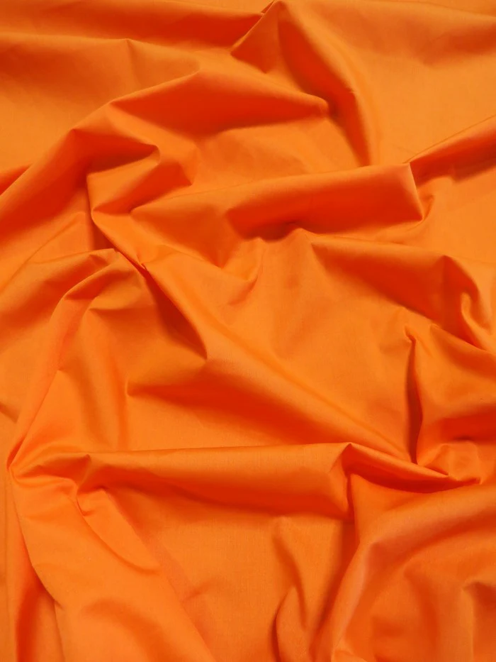 Poly Cotton Solid Fabric / Orange / 100 Yard Bolt
