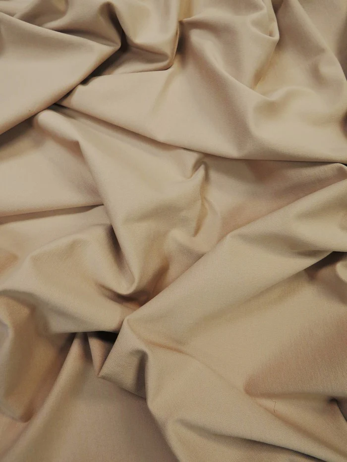 Ponte De Roma Jersey Knit Spandex Fabric / Taupe / Sold By The Yard
