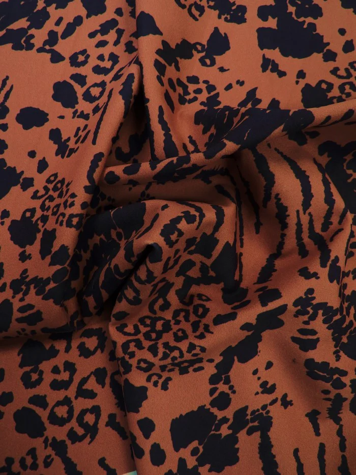Printed Spandex Fabric – Hybrid Animal Rust - Image 2