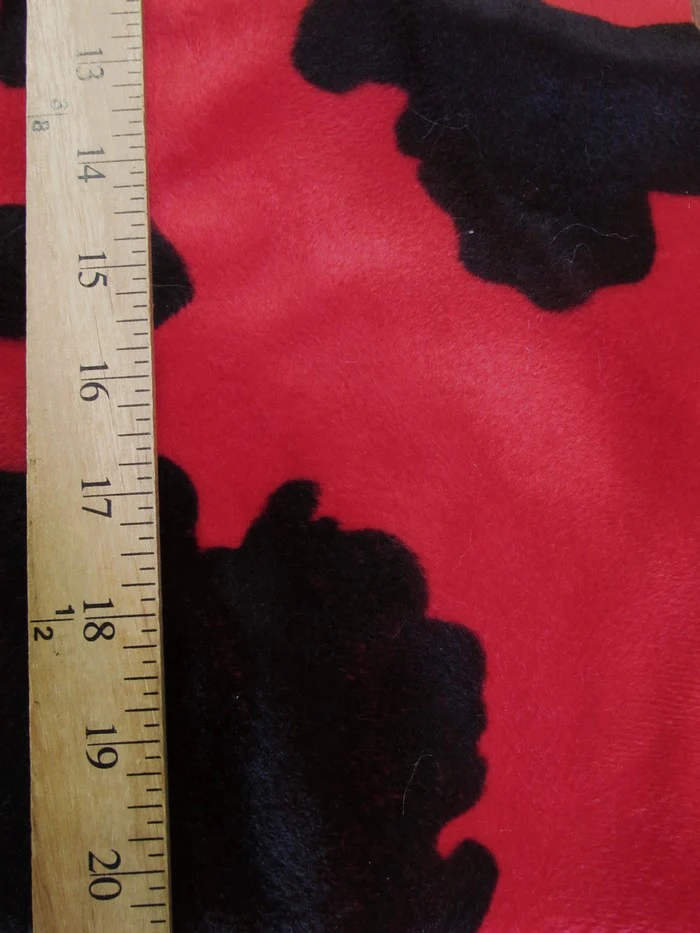 Purple/Black Velboa Cow Animal Short Pile Fabric / By The Roll - 50 Yards - Image 2