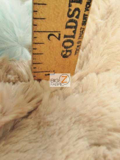 Aqua Rabbit Snuggle Minky Fabric / Sold By The Yard - Image 2