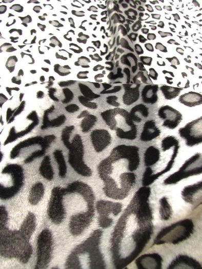 Red/Black Velboa Leopard Animal Short Pile Fabric / By The Roll - 25 Yards - Image 2