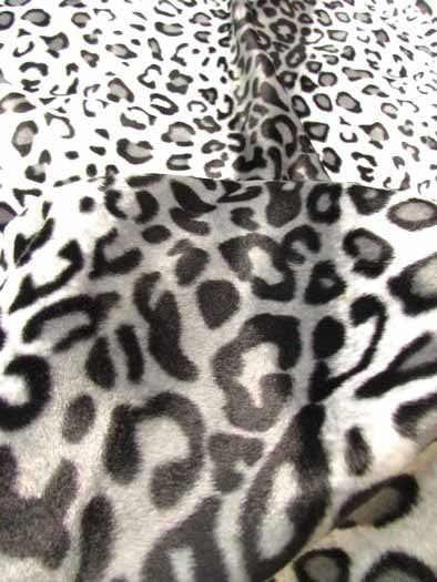 Red/White Velboa Leopard Animal Short Pile Fabric / By The Roll - 25 Yards - Image 2
