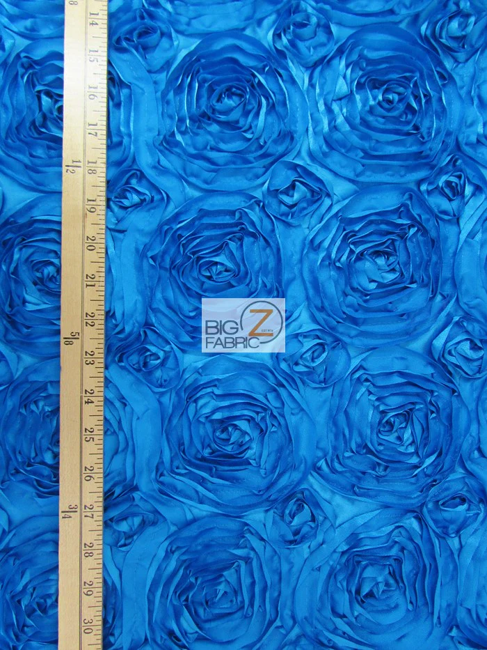 Rosette Style Taffeta Fabric / Neon Pink / Sold By The Yard Closeout!!! - Image 2