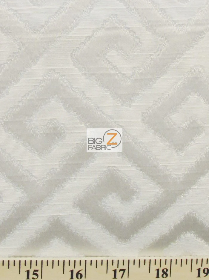 Royal Labyrinth Geometric Upholstery Fabric / Slate / Sold By The Yard - Image 2