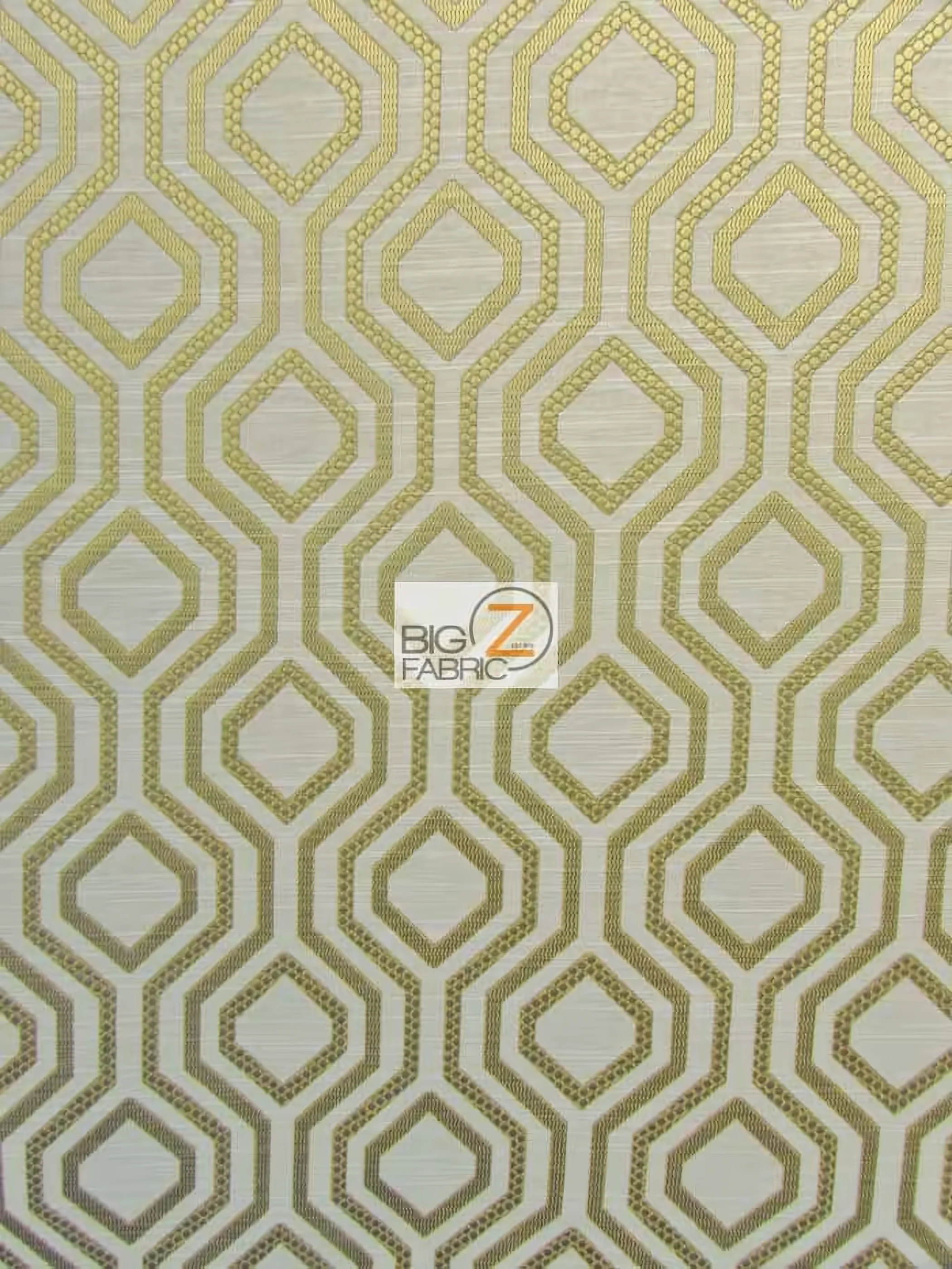 Santana Geometric Diamond Upholstery Fabric / Gold / Sold By The Yard