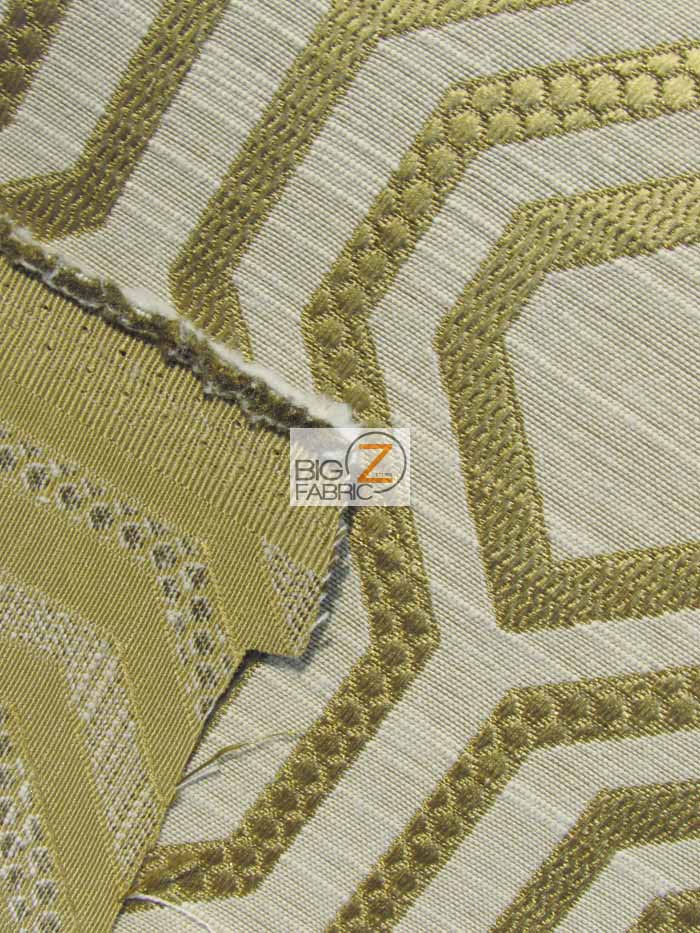 Santana Geometric Diamond Upholstery Fabric / Gold / Sold By The Yard - Image 2