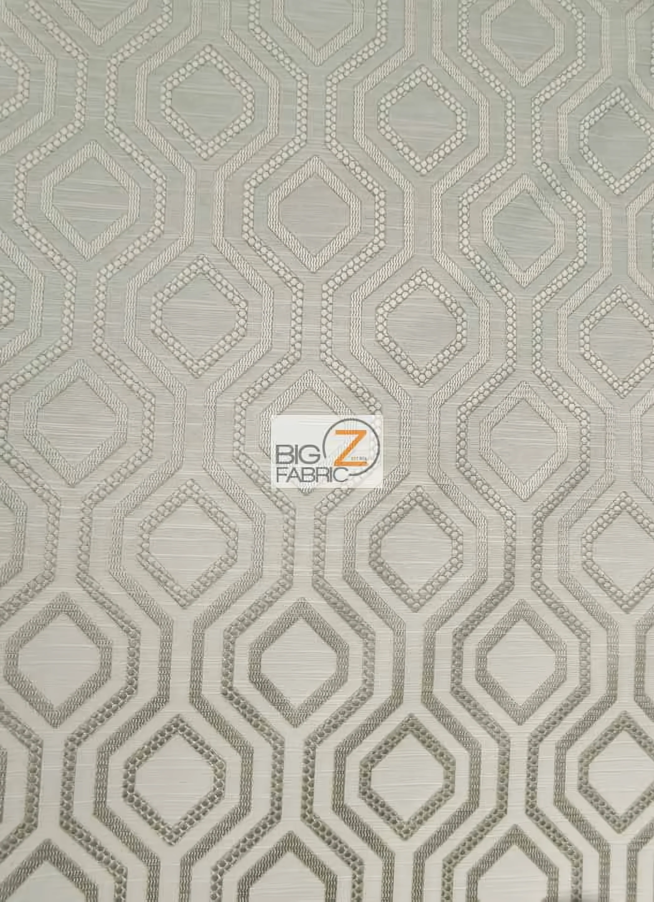 Santana Geometric Diamond Upholstery Fabric / Quartz / Sold By The Yard