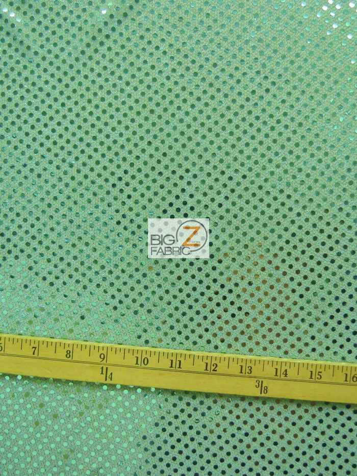 Small Confetti Dot Sequin Fabric / Green / Sold By The Yard - Image 3