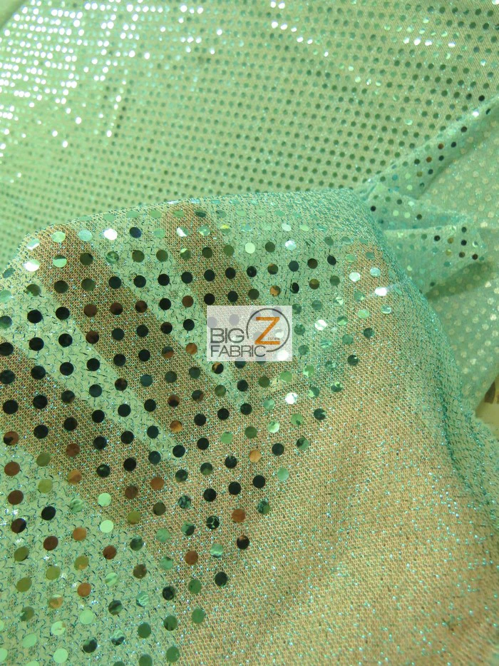 Small Confetti Dot Sequin Fabric / Turquoise / Sold By The Yard - Image 3