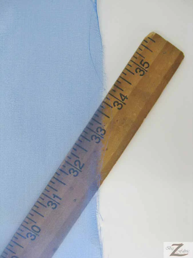 Solid Crystal Organza Fabric - 50 Yard Bolt - Aqua - Image 2