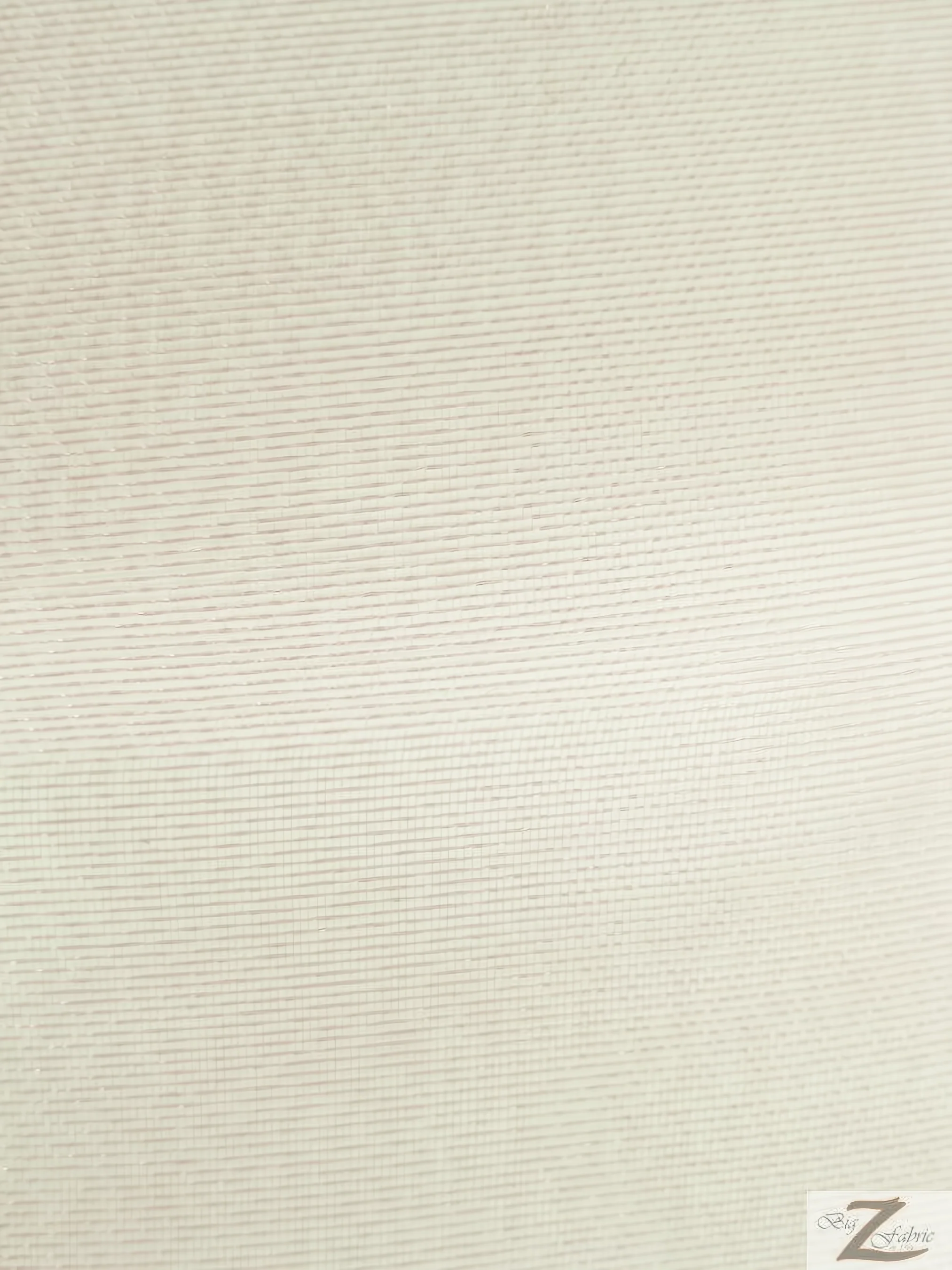 Solid Crystal Organza Fabric - 50 Yard Bolt - Ivory