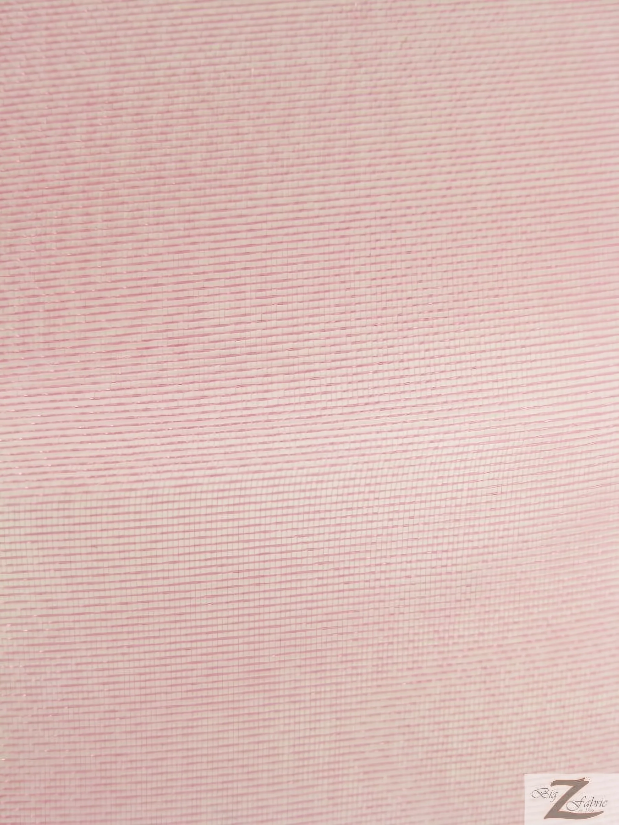 Solid Crystal Organza Fabric - 50 Yard Bolt - Pink