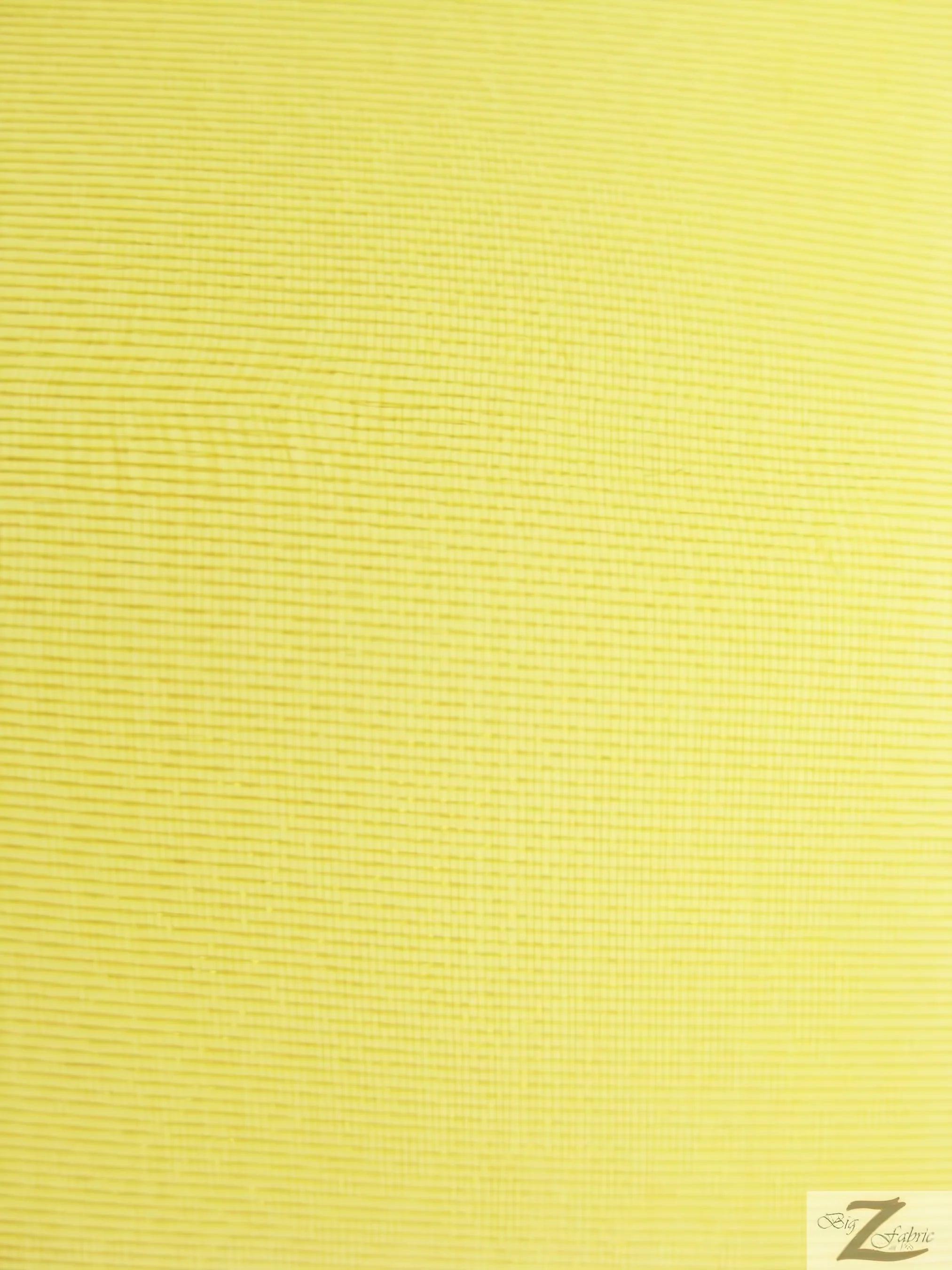 Solid Crystal Organza Fabric - 50 Yard Bolt - Yellow
