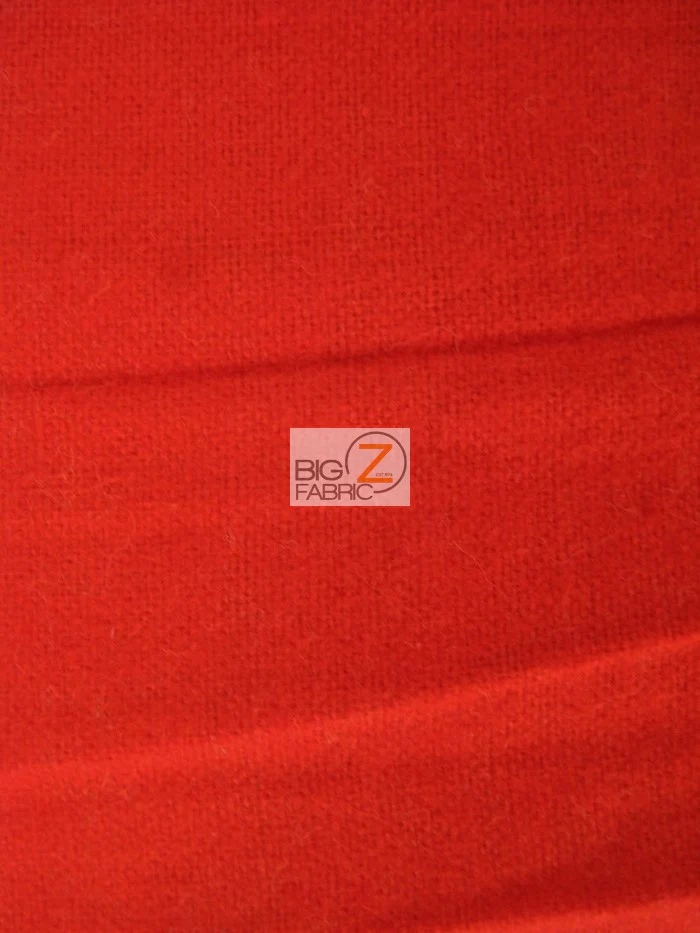 Solid Flannel Fabric / Red / Sold By The Yard