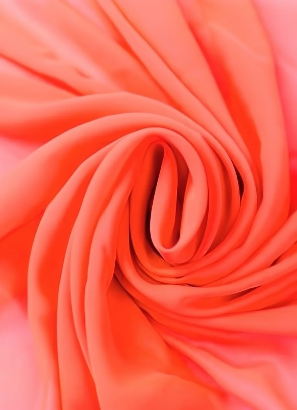 Solid Hi-Multi Chiffon Dress Fabric / Neon Coral / 60 Yard Roll
