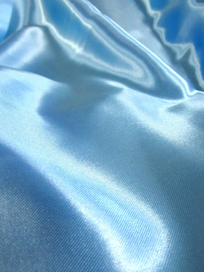 Solid Medium Weight Shiny Satin Fabric / Lime - Image 2