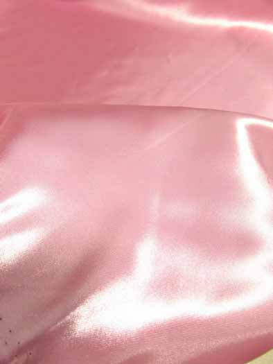 Solid Shiny Bridal Satin Fabric / Bubble Gum / Sold By The Yard - Image 2