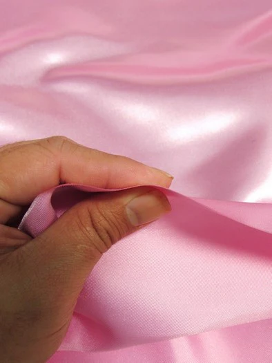 Solid Shiny Bridal Satin Fabric / Royal Blue / Sold By The Yard - Image 3