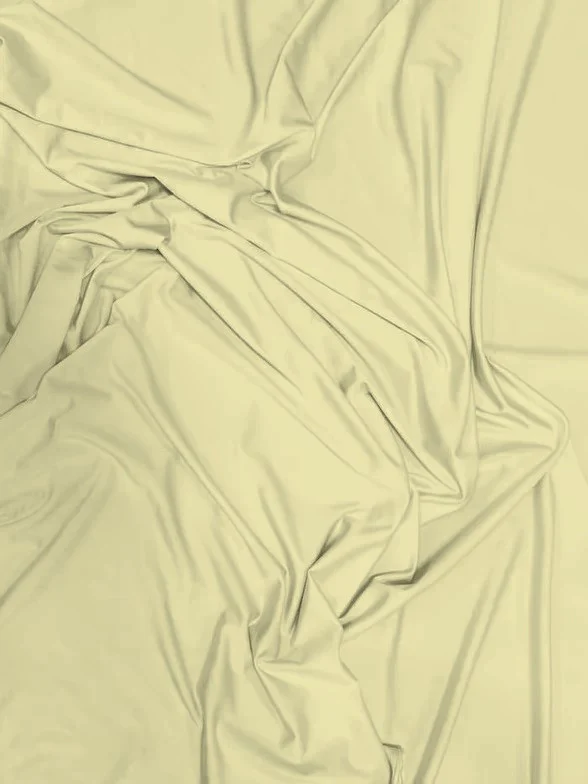 Solid Stretch Spandex Costume Nylon Fabric / Ivory / Sold By The Yard
