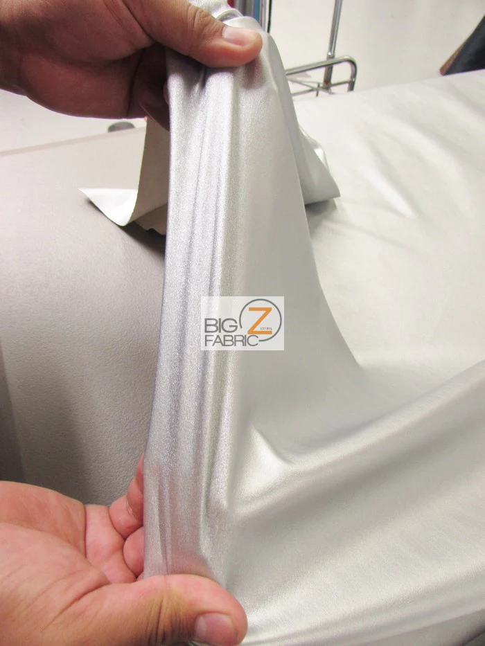 Solid Two Way Stretch Spandex Costume Dance Vinyl Fabric / White / Sold By The Yard - Image 3