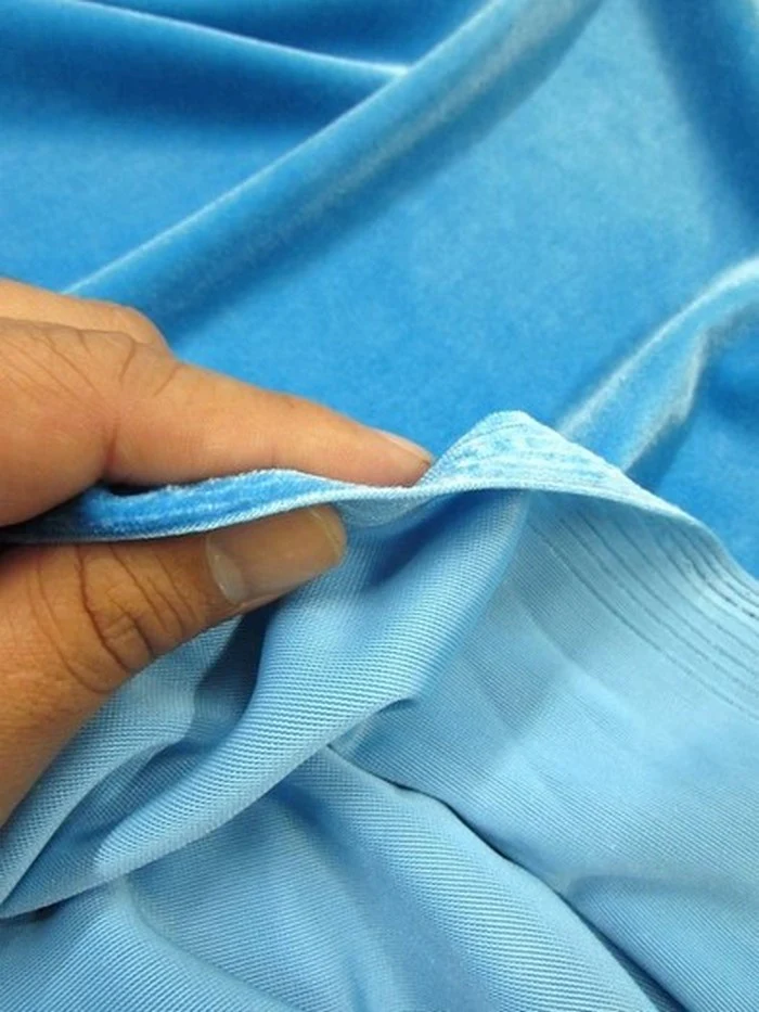 Stretch Velvet Velour Spandex 360 Grams Costume Fabric / Fire Red / Sold By The Yard - Image 4