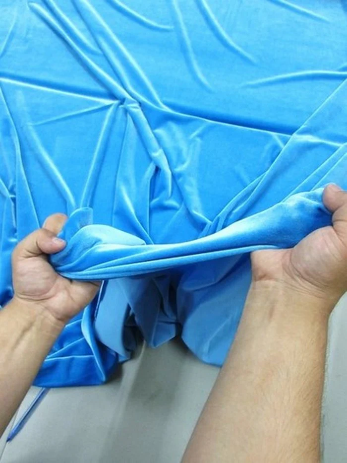 Stretch Velvet Velour Spandex 360 Grams Costume Fabric / Expresso / Sold By The Yard - Image 5