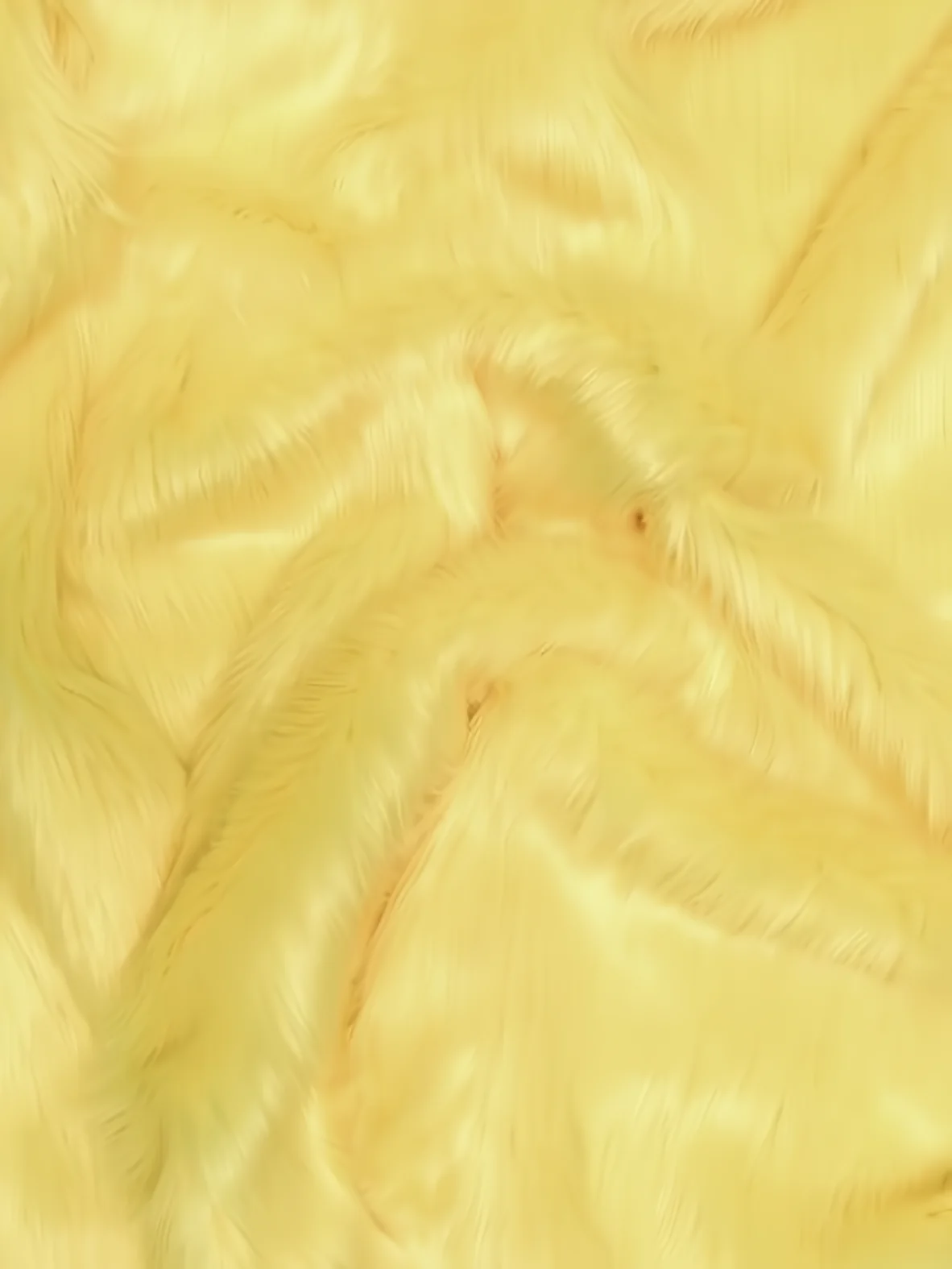 Sunshine Solid Shaggy Long Pile Faux Fur Fabric / Sold By The Yard (SECOND QUALITY GOODS)