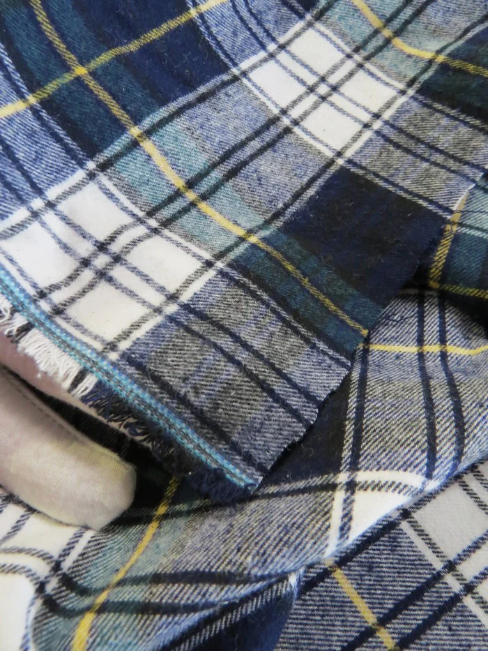 Tartan Plaid Uniform Apparel Flannel Fabric / Red/Green/Blue / 30 Yard Roll - Image 2