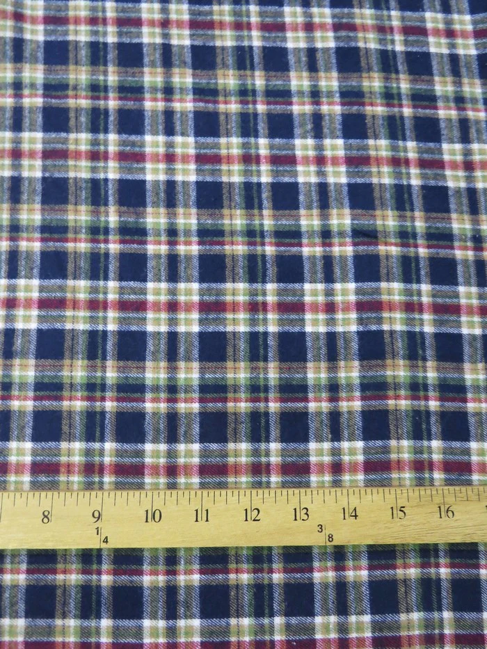 Tartan Plaid Uniform Apparel Flannel Fabric / Multi-Color / Sold By The Yard - Image 3
