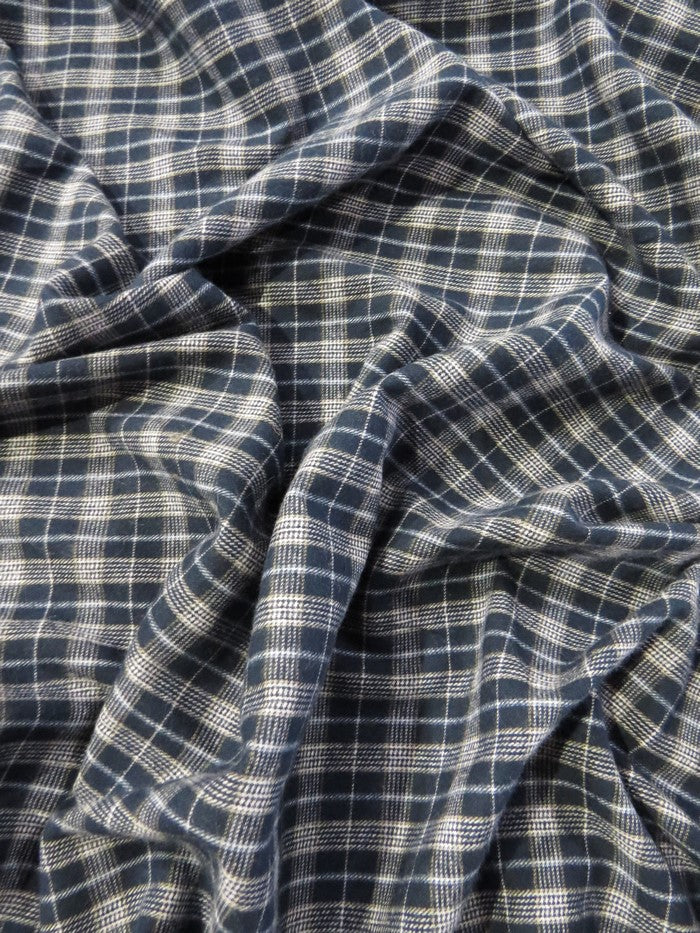 Tartan Plaid Uniform Apparel Flannel Fabric / Navy - Image 2