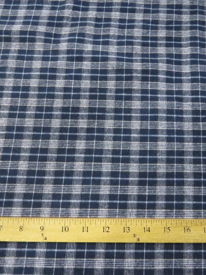 Tartan Plaid Uniform Apparel Flannel Fabric / Navy - Image 3