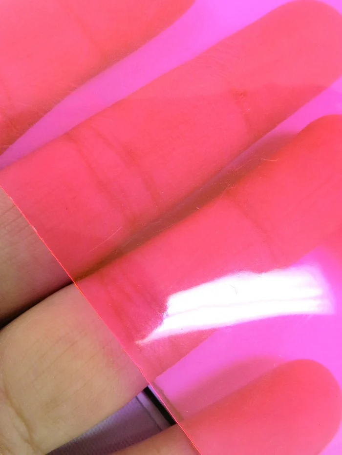 Tinted Plastic Vinyl Fabric / Pink (12 Gauge) / By The Roll - 30 Yards - Image 2