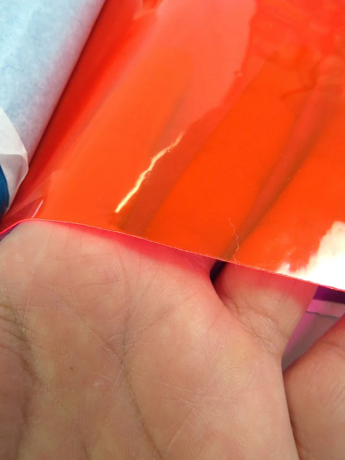 Tinted Plastic Vinyl Fabric / Red (12 Gauge) / By The Roll - 30 Yards - Image 2