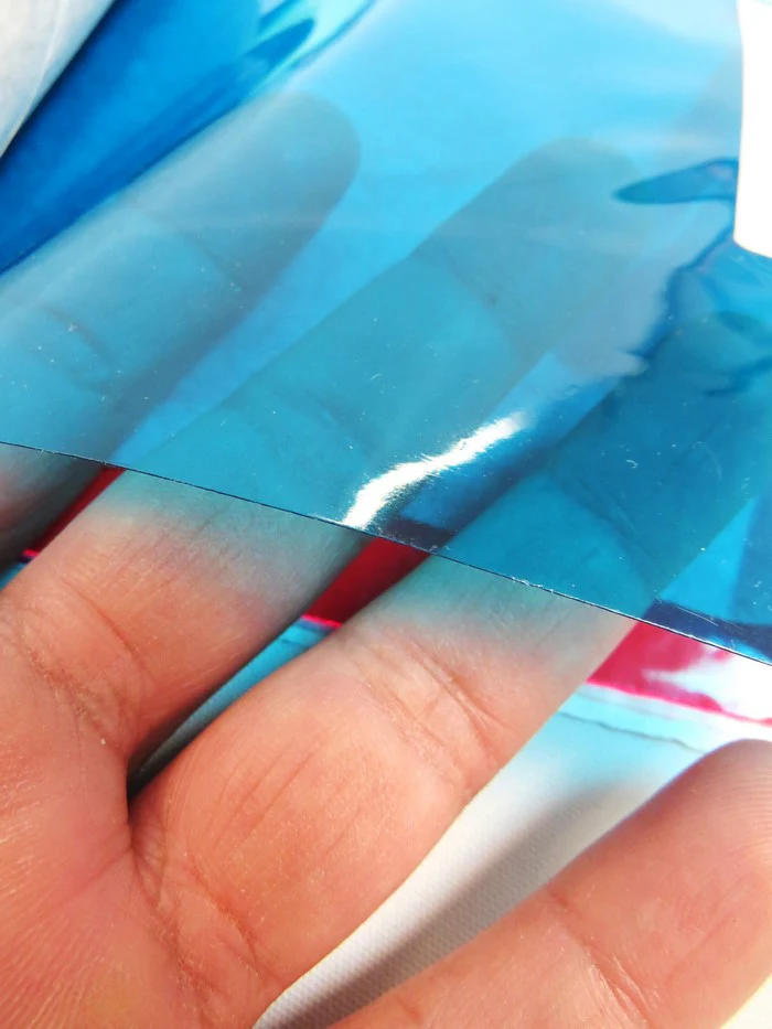 Tinted Plastic Vinyl Fabric / Turquoise (12 Gauge) / By The Roll - 30 Yards - Image 2