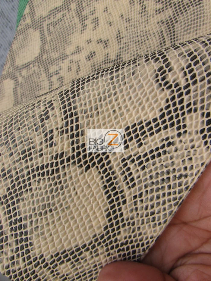 Tropic Sopythana Python Snake Vinyl Fabric / Horn Orange / By The Roll - 30 Yards - Image 3