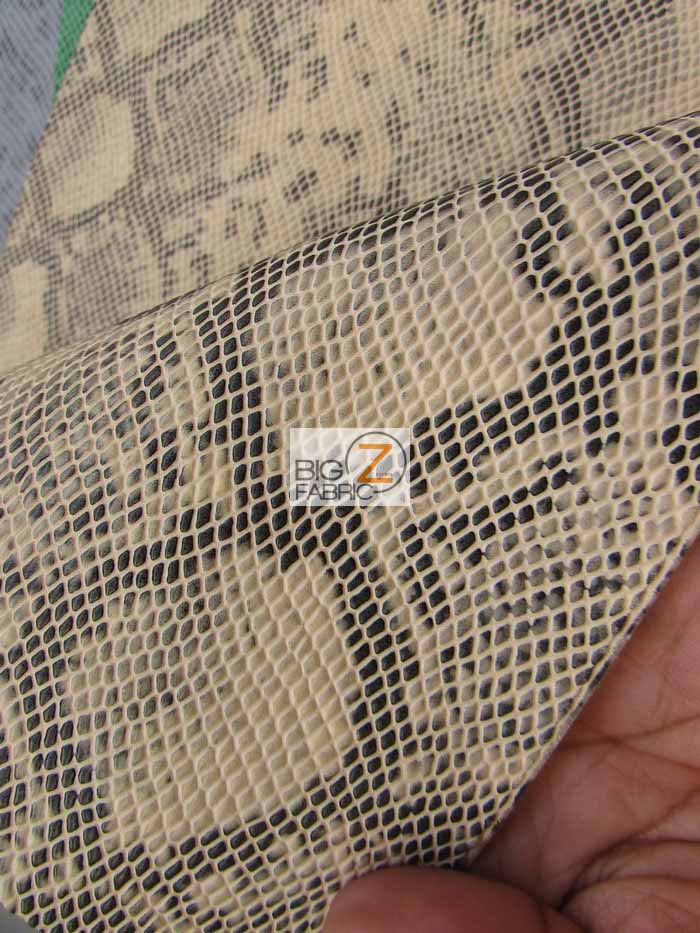 Tropic Sopythana Python Snake Vinyl Fabric / Liquid Silver / By The Roll - 30 Yards - Image 3