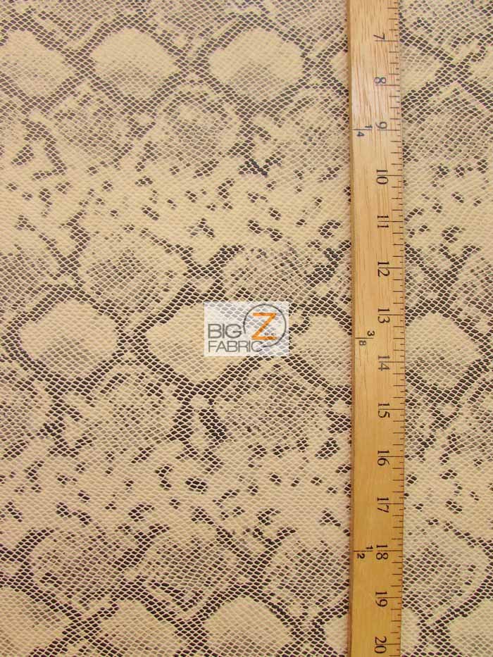 Tropic Sopythana Python Snake Vinyl Fabric / Natural Cream / By The Roll - 30 Yards - Image 2