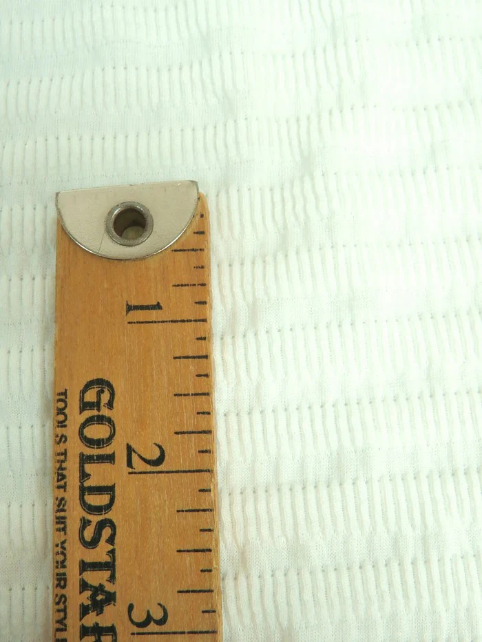 Tucker Rib Apparel Sweater Spandex Fabric  / Apricot / Sold By The Yard Closeout!!! - Image 7