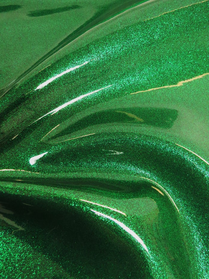 Ultra Sparkle Glitter Upholstery Vinyl Fabric / DARK GREEN / Sold by The Yard - Image 2