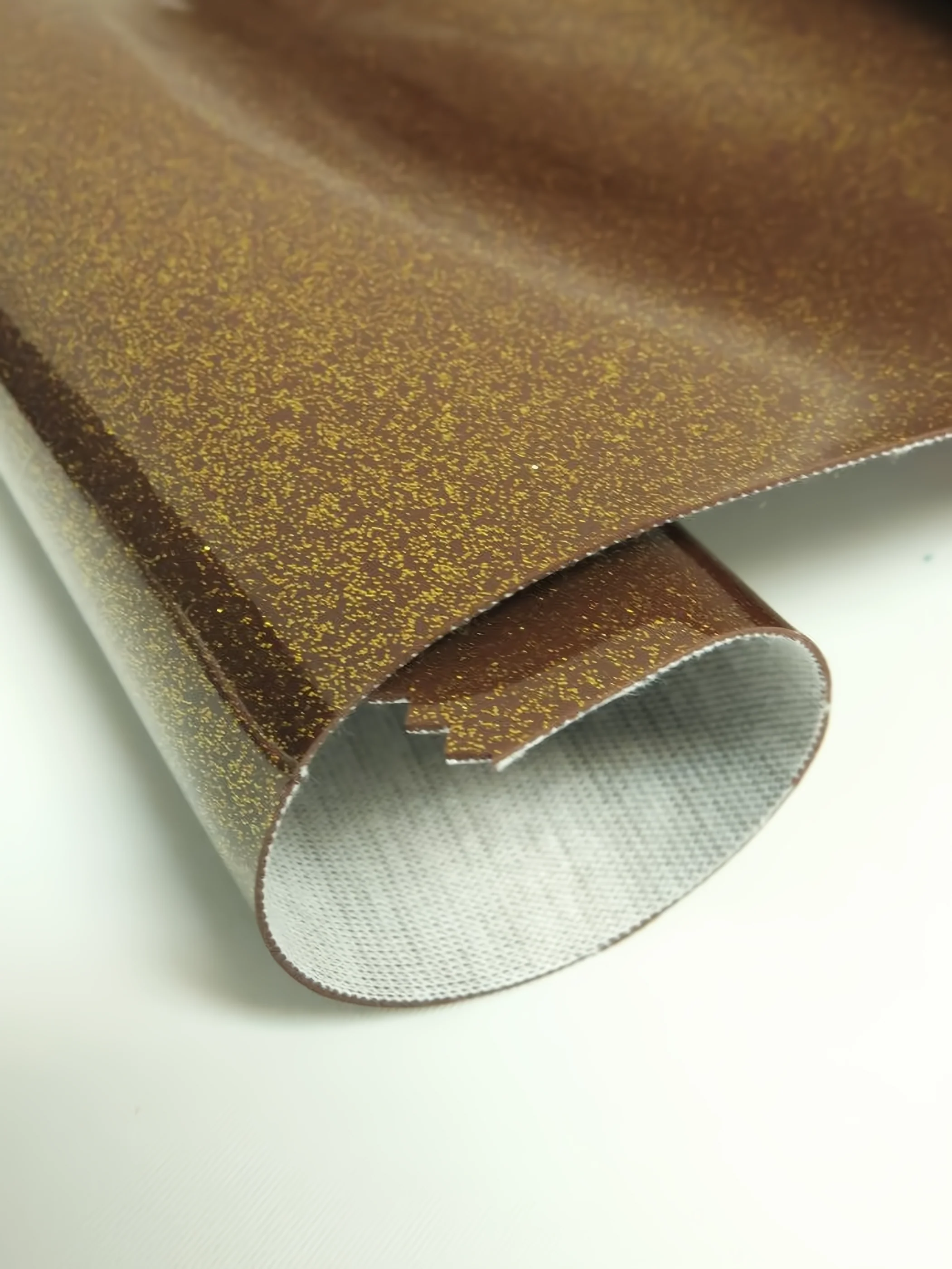 Ultra Sparkle Glitter Upholstery Vinyl Fabric DuroLast® / DARK GOLD / Sold by The Yard
