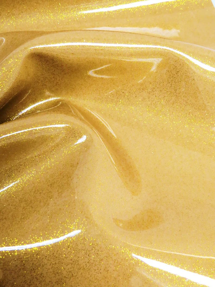 Ultra Sparkle Glitter Upholstery Vinyl Fabric / GOLD / Sold by The Yard - Image 2