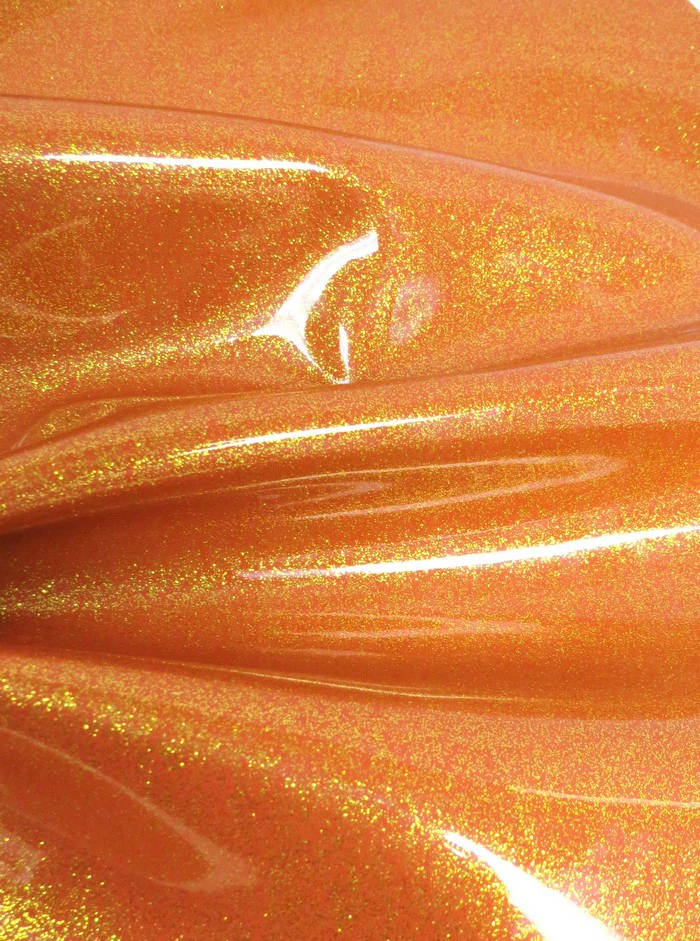 Ultra Sparkle Glitter Upholstery Vinyl Fabric / ORANGE / By The Roll - 40 Yards - Image 2