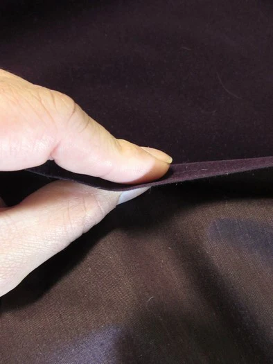 Upholstery Grade Solid Flocking Velvet Fabric / Red / Sold By The Yard - Image 3