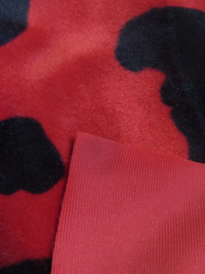 Purple/Black Velboa Cow Animal Short Pile Fabric / Sold By The Yard - Image 4